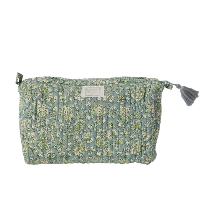 Quilted Toiletry Bag - Arushi Green
