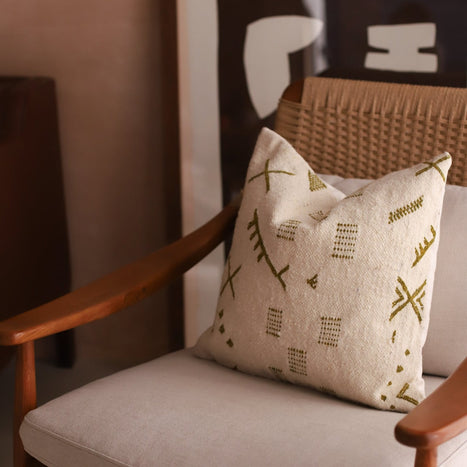 Embroidered Wool Cushions - Square