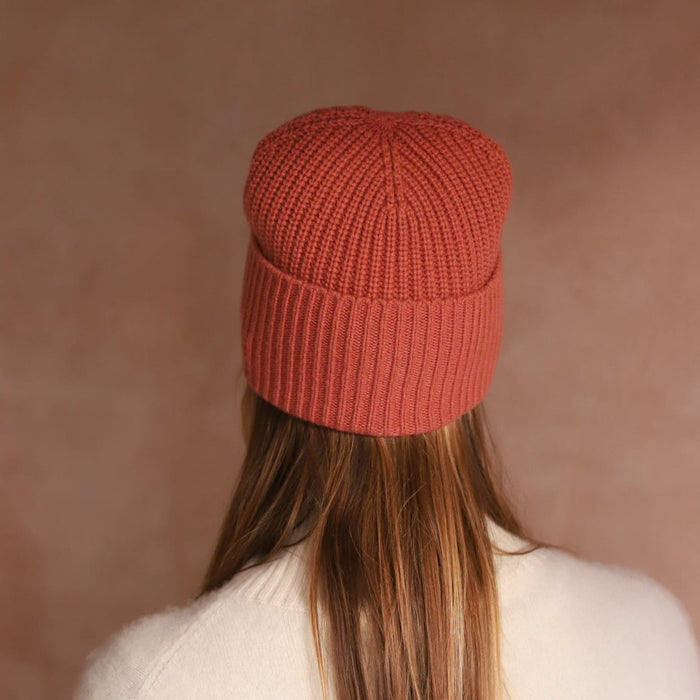 Cashmere Beanie - Dusty Terracotta