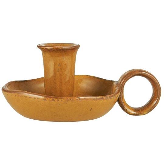 Rustic candle holder | Mustard