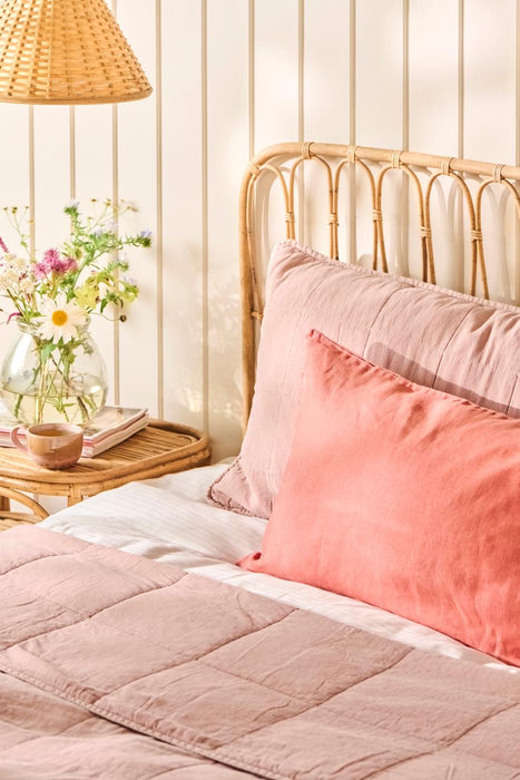 King Stonewashed Quilt | Dusty Pink