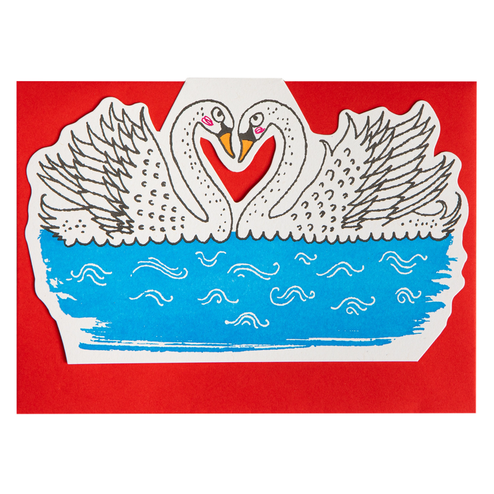 Two Swans | Cutout Card