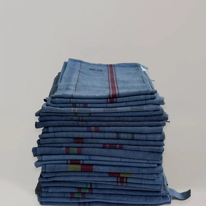 Vintage Striped Tea Towel - Gypsy Blue