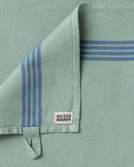 Linen-Cotton Tea Towel | Duck Egg
