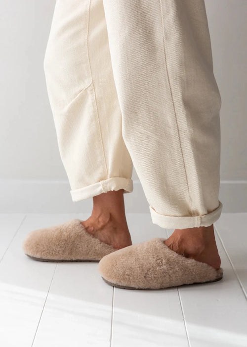 Sheepskin mule slipper
