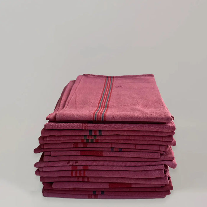 Vintage Striped Tea Towel - Blush Pink