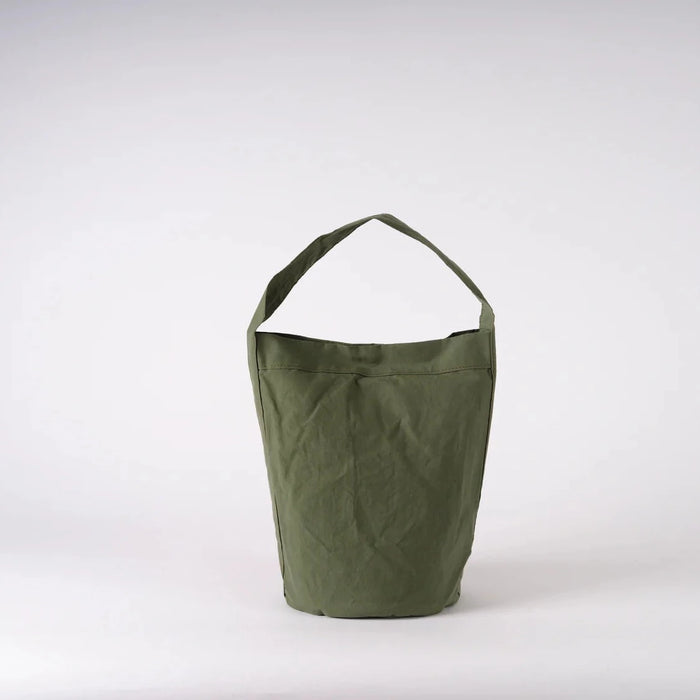 Waxed Bucket Bag - Moss