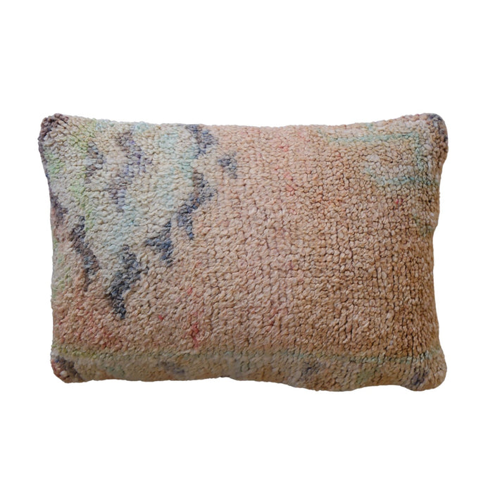 Berber Cushion | Peach & Greens