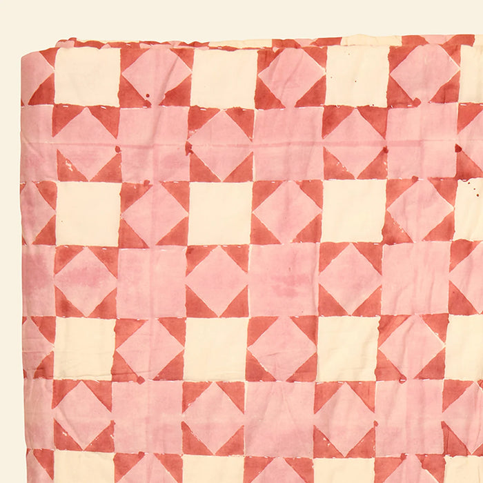 Block Print Cotton Quilt | Clover Floss