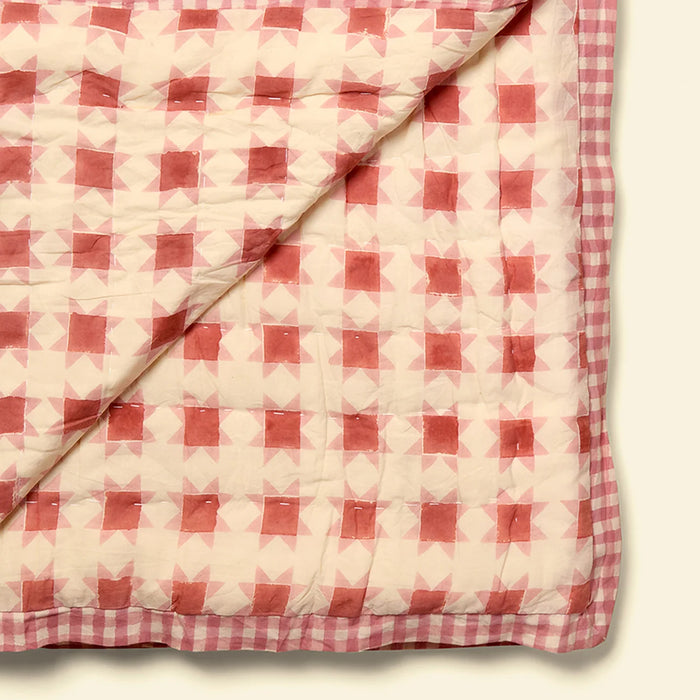 Block Print Cotton Quilt | Clover Floss