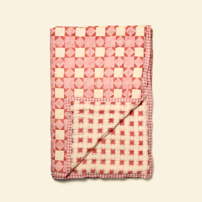 Block Print Cotton Quilt | Clover Floss