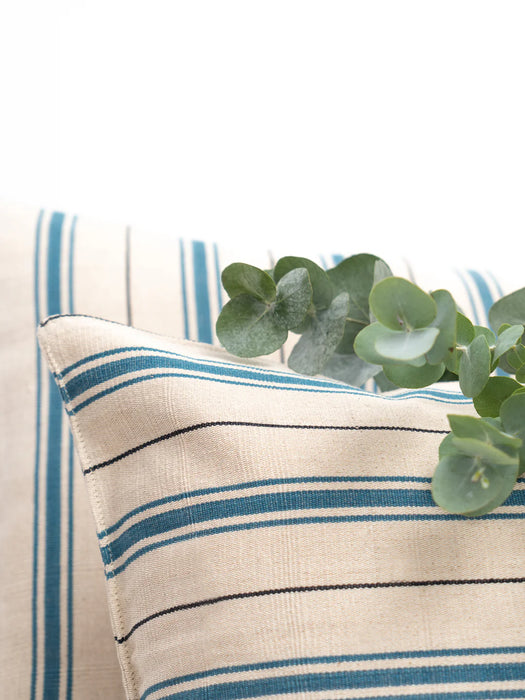 Striped Teal Cushion | Lumber