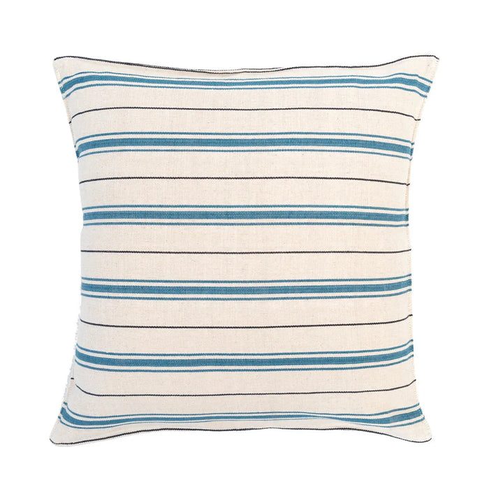 Striped Teal Cushion | Square