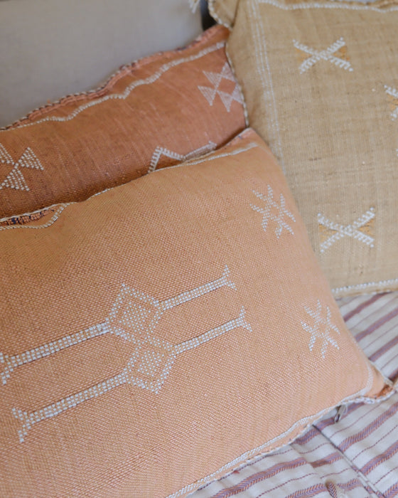 Cactus Cushion | Burnt Clay & Cream II