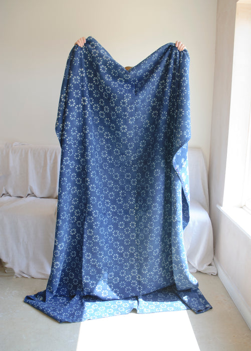 Vintage Indigo Kantha Quilt #0123