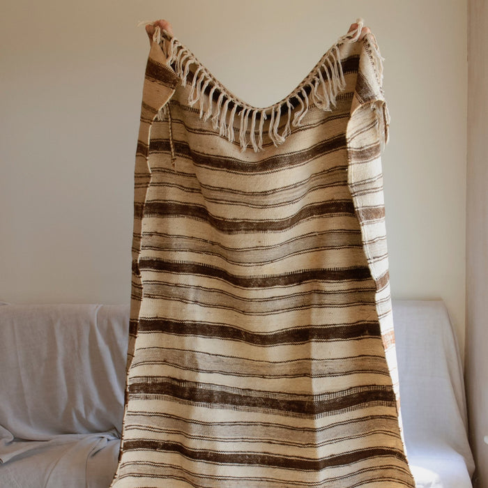 Vintage Moroccan Blanket - Striped