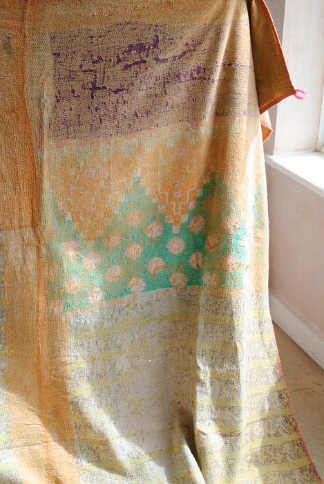 Vintage Kantha Quilt #1013
