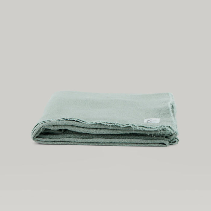 French Raw Linen Throw | Verbena
