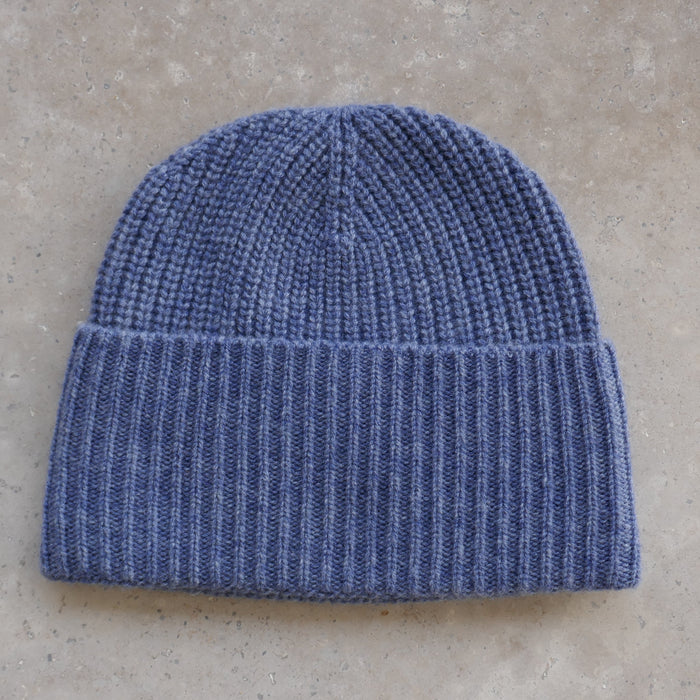Cashmere Beanie | Washed Indigo