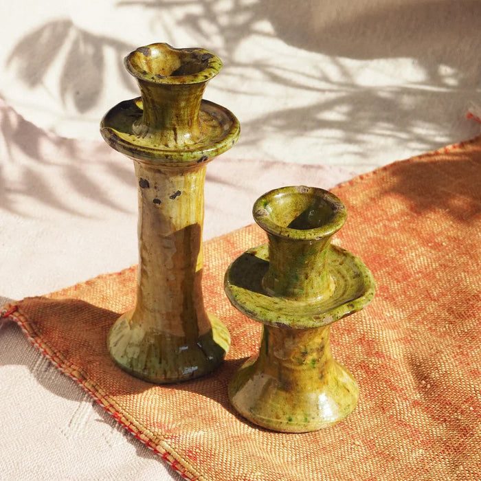 Tamegroute Ochre Candlestick | Mini