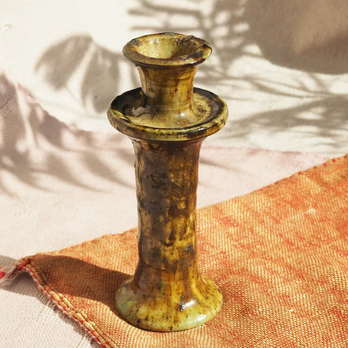 Tamegroute Ochre Candlestick | Mini
