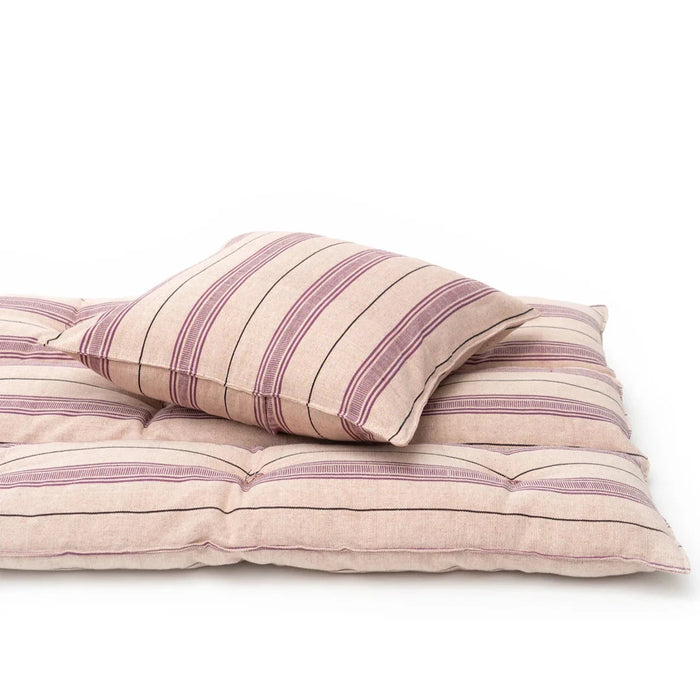 Striped Tufted Daybed Mattress | Large | Aubergine