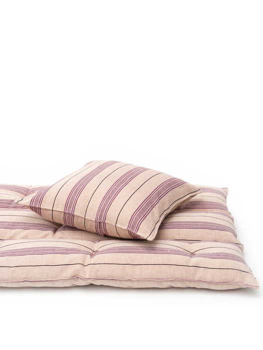 Striped Aubergine Cushion | Square