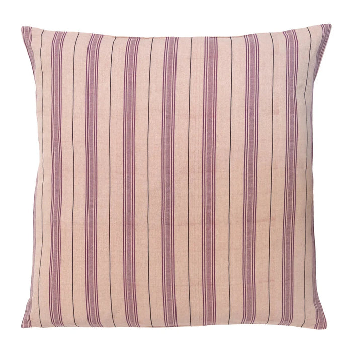 Striped Aubergine Cushion | Square