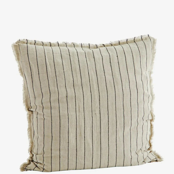 Linen Striped Cushion with fringes