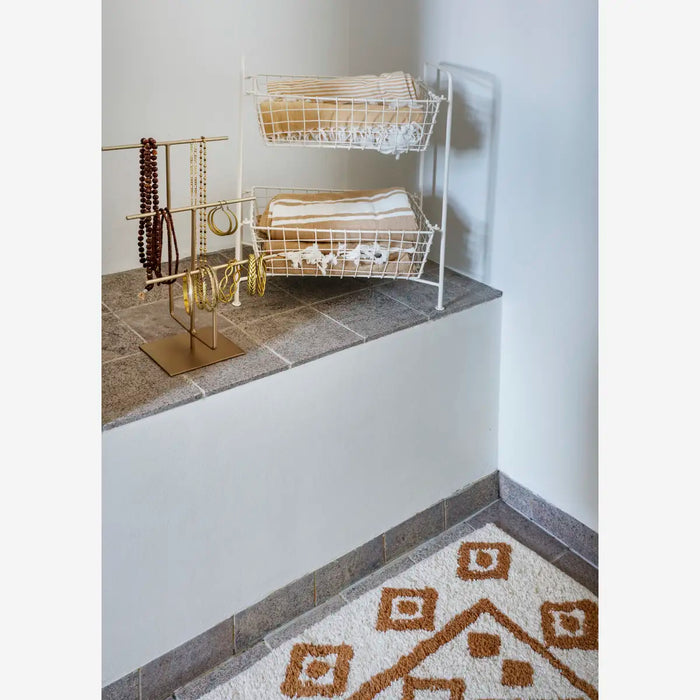 Tufted Cotton Bath Mat | Diamond