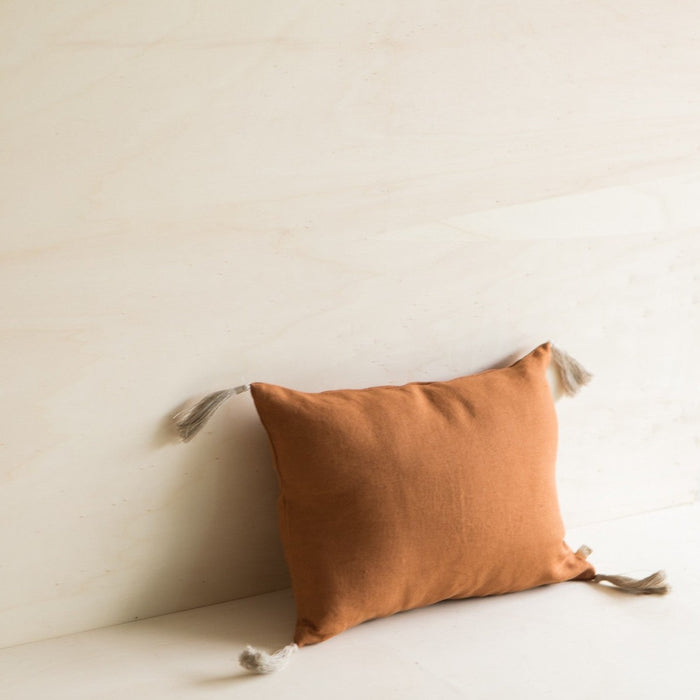 Bahia Linen Cushion - Caramel