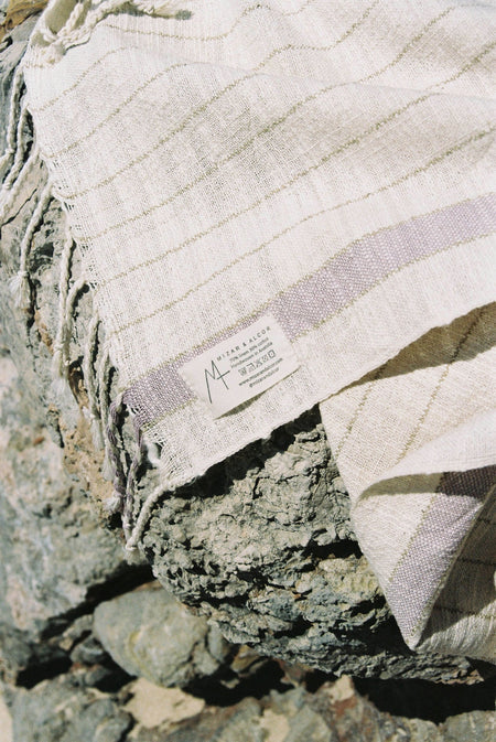 Mizar & Alcor Turkish Linen Robe - Natural | Obakki