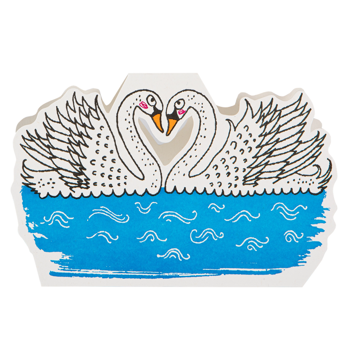 Two Swans | Cutout Card