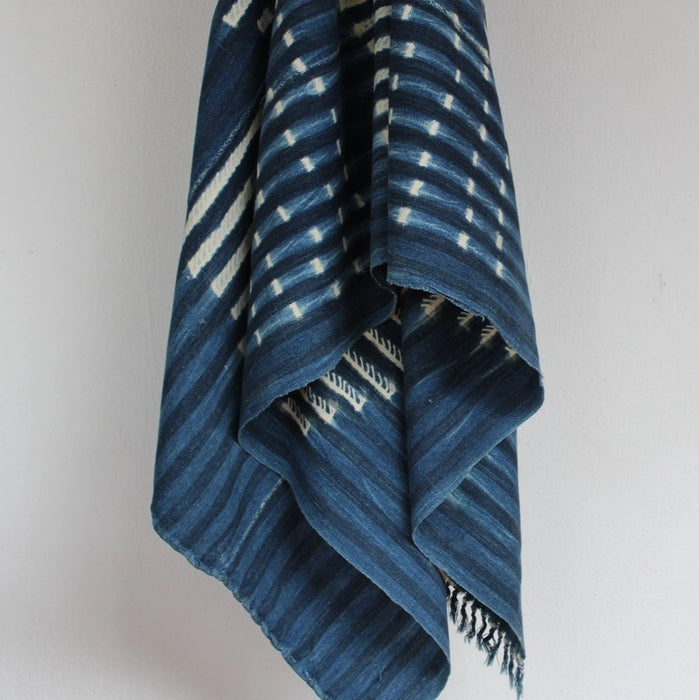 Taoudeni Indigo Throw