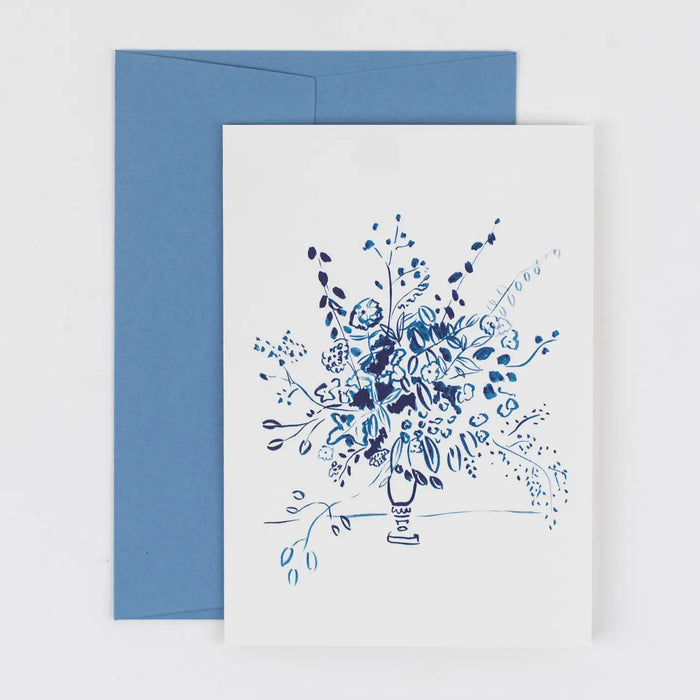 Blue Bouquet Card