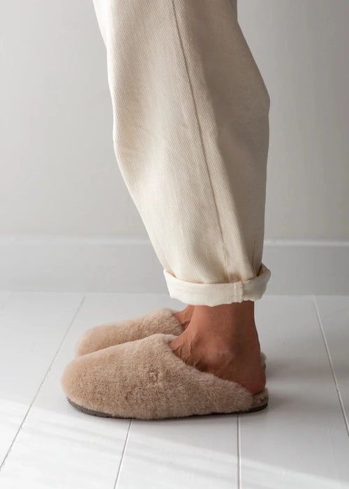 Sheepskin mule slipper