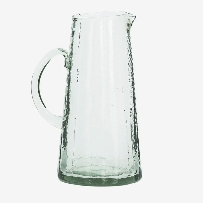Hammered Glass Jug | Clear