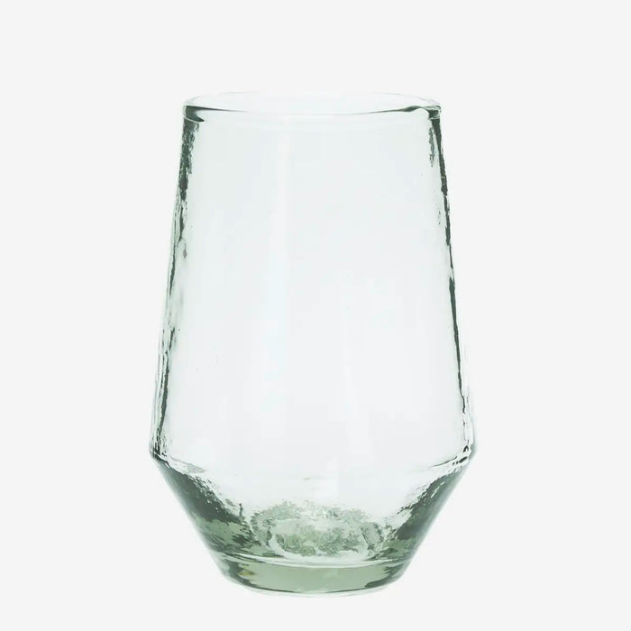 Hammered drinking glass | Tall