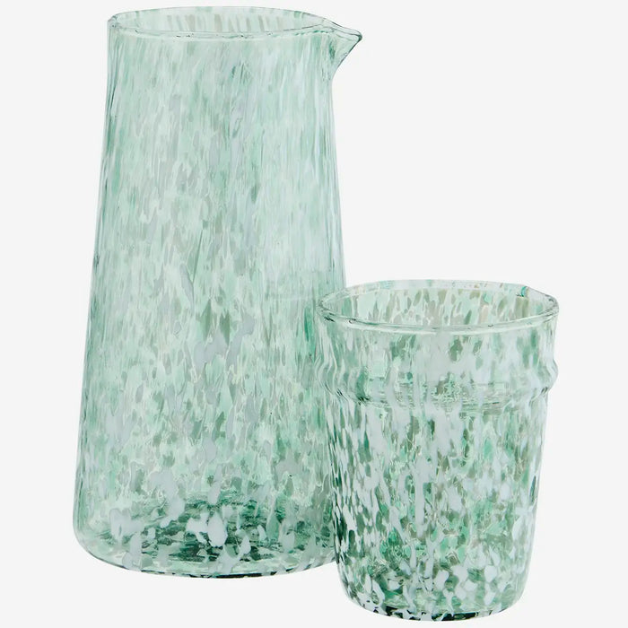 Green Marbled Drinking Glass