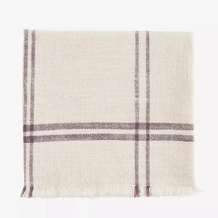 Checked Kitchen Towel with Fringes