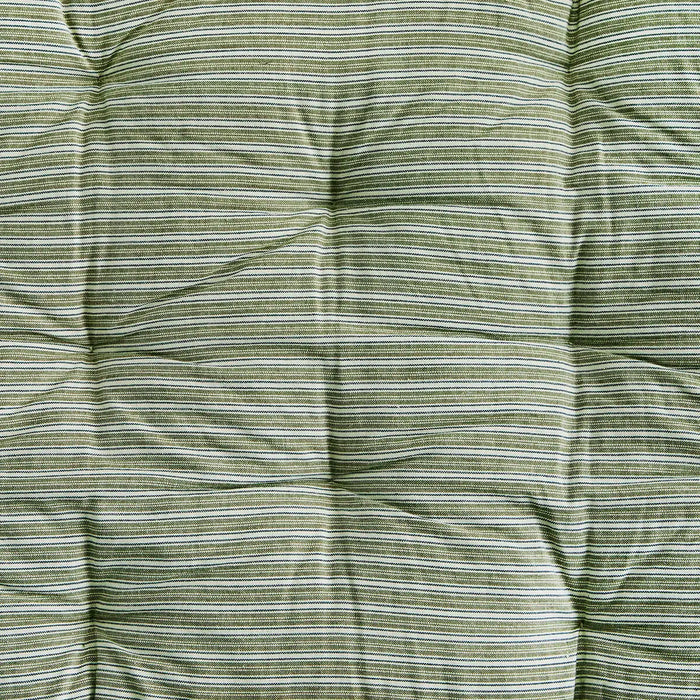 Striped cotton mattress - Large / Green Striped