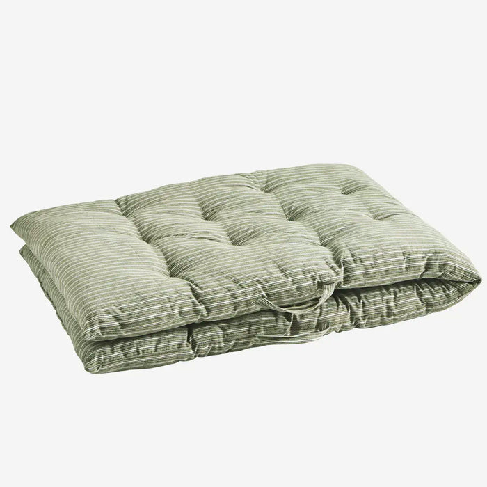Striped cotton mattress - Large / Green Striped