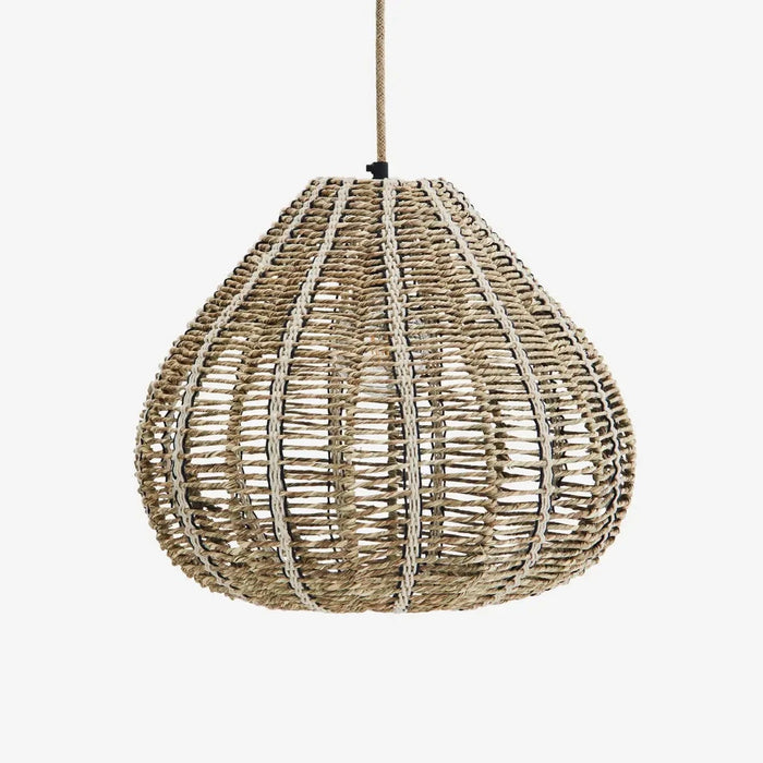 Seagrass & Woven Stripe Ceiling Lamp