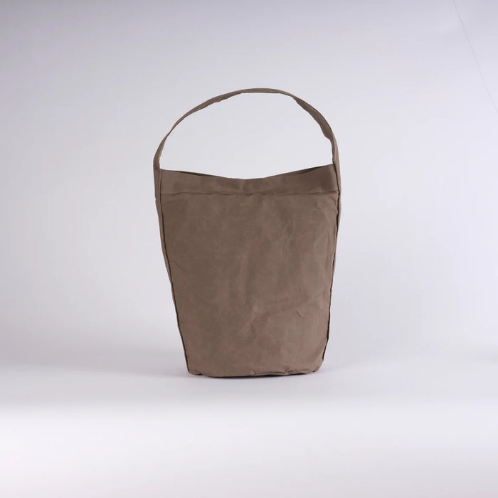 Waxed Bucket Bag - Graphite