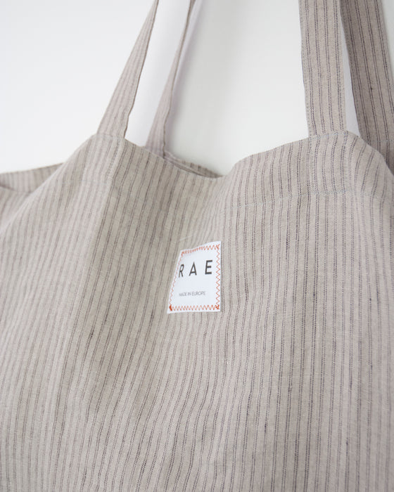 Rae's Market Bag - Oat Stripe