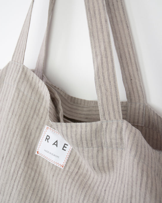 Rae's Market Bag - Oat Stripe