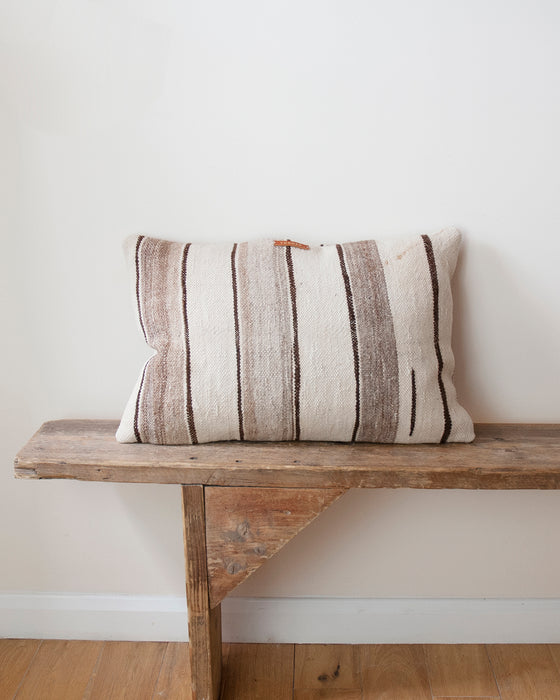 Berber Striped Blanket Cushion